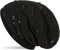 styleBREAKER warme Feinstrick Beanie Mütze im Destroyed Pailletten Look und weichem Fleece Innenfutter, Slouch Longbeanie, Damen 04024127, Farbe:Schwarz
