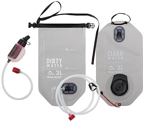 MSR Trail Base Personal Pump and Gravity Water Filter System, 2-Liter