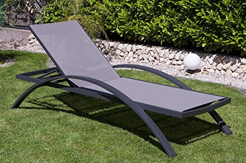 GardenPleasure Sonnenliege DONNA Relaxliege Liege Garten Terrasse Möbel taupe