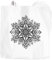 Jutebeutel Mandala Ornament Bohemian Boho Ethno Baumwolltasche Stoffbeutel Tragetasche Autiga® weiß 2 lange Henkel