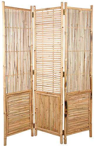AUBRY GASPARD Paravento in bambù a 3 pannelli