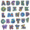 Natuce 26er Alphabet Stickerei Patches Aufnäher Bügelbild Aufbügler Bügeleisen auf Patches Applikation Nähen Eisen Auf Patch Abzeichen Bestickte Stoff DIY Kleidung Tasche Hut