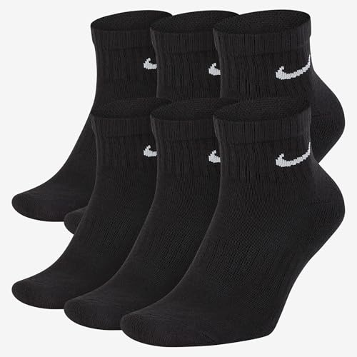 Nike 6 Paar Herren Damen Kurze Socke Knöchelhoch Weiß Grau Schwarz SX7667