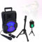 IBI - Karaoke Enfant Pack Complet Enceinte Sono + Pied + Bluetooth + USB MP3 + Micro idéal Cadeau de noël Anniversaire Petite Fiesta