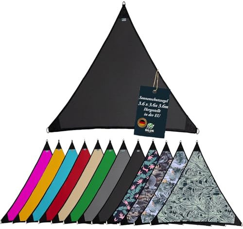 Toldo impermeable para jardín con fijaciones de lino, 100% protección contra los rayos UV (3,6 x 3,6 m, antracita)