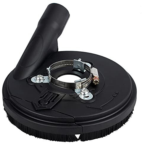 Staubschutzabdeckung, 125mm / 150mm / 180mm Winkelschleifer Trockenschleifdeckel Staubschleifdeckel Staubabdeckung mit Bürstenkranz für Winkelschleifer Betonschleifer