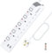 3M Extension Lead with USB Slots, 4 Way 2 USB Extension Socket with Individual Switches Mountable Power Strips with 3M Extension cable 3250W