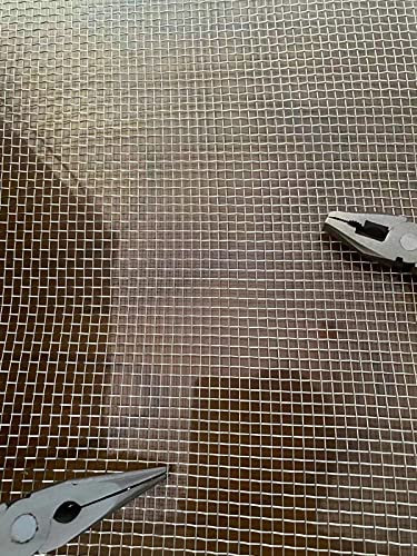 Krzaw 5 Mesh 304 Stainless Steel Woven Wire-12X36 (30cmX90cm) Air Ventilation Protecting Mesh for Metal Security Guard Garden Screen Cabinets
