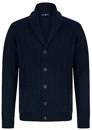 Tokyo Laundry Manji Cable Knitted Cardigan with Shawl Collar - Ink - XL