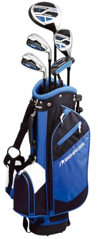 Benross Kids/Junior Aero Blue 55 - 61 Golf Package Set - Driver - Hybrid - 7 Iron - Wedge - Putter - Waterproof Carry Bag - Kids Golf Package Set
