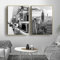 WTEVMAIY Leinwandbild, Vintage-Wandposter, Lama im Taxi auf Times Square, Kunstdruck, Bild New York City, Wandkunst für Heimdekoration, rahmenlos, 50 x 70 cm, 2 Stück