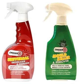 wallpaper empire Zinsser Proffesional Universal Degreaser Stain Remover and Cleaner Spray & Mould Killer and Remover Twin Pack