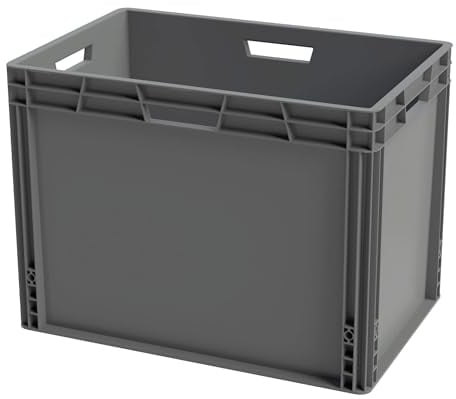 Recycled Plastic ECO Euro Plastic Stacking Industrial Storage Containers Boxes Crates! (90 Litre - 60 x 40 x 45cm)