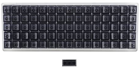 YMDK OEM Profile Blank ABS Keycaps Fog Black Clear Shine Through for Ortholinear Layout MX Keyboard XD75 ID75 Planck Preonic Niu40 Split 36 Corne Split 46