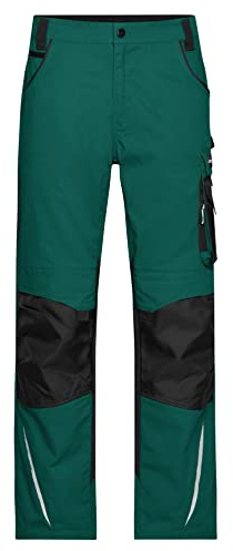 James & Nicholson Workwear Bundhose CORDURA® - Robuste Arbeitshose mit Kniepolstertaschen | Farbe: dark-green/black | Grösse: 98