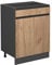 Vicco Küchenunterschrank R-Line, Goldkraft Eiche/Anthrazit, 60 cm J-Shape, mit Schublade, ohne Arbeitsplatte