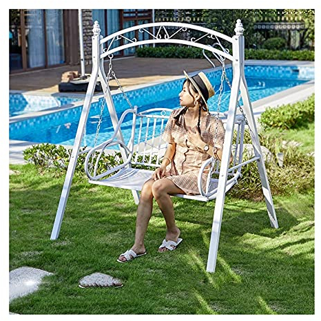 Terrassenschaukel, Veranda, Gleiter, Hängematte, Hängebank, Stuhl, Outdoor-Schaukelstuhl für Erwachsene, weiße Prinzessin-Schaukelbett, Gartenschaukel, Outdoor-Schaukelstuhl, Bank, perfektes Set