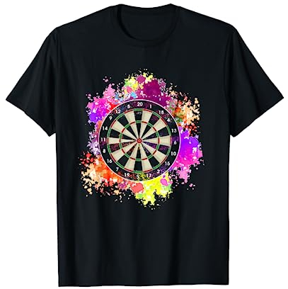 Dart Dartspieler Herren Damen Dartscheibe Dartboard Retro T-Shirt