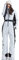 HOTIAN Damen Skianzug Damen Einteiler Skioverall Winter Warme Schnee Skifahren Winddicht Wasserdicht Outdoor Schneeoverall Jumpsuit Mit Kapuze Verdicken Schneeanzug Ski Suit White L