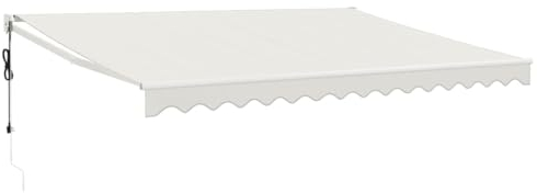 vidaXL Tenda Sole Automatica Retrattile Crema 4,5x3 m