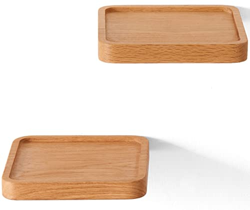 Gieanoo Wandregal Klein Holz, viereckig Schweberegal Kleine Regale Wandablagen 2er Set Präsentation Deko Regal Pflanzenregal Holzregal Wanddeko