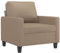 vidaXL Sessel, Sofa Relaxsessel mit gepolstertem Sitz Armlehnen, Fernsehsessel Loungesessel Metallgestell, Polstersessel Ruhesessel für Wohnzimmer, Cappuccino-Braun Kunstleder