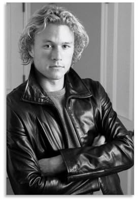 OqcEha Heath Ledger Vintage-Poster, Schauspieler-Bild, Druck, Wandkunst, Gemälde, Leinwand, Kunstwerke, Geschenkidee, Raumästhetisch, 20 x 30 cm