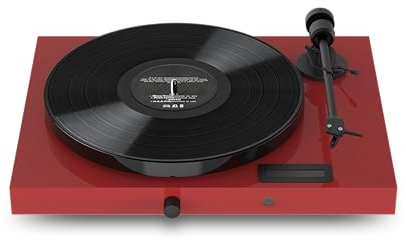 Pro-Ject Juke Box E1, All-in-one Plug & Play Hi-Fi System with Bluetooth, Preamp and 50W Stereo power amplifier (Red)