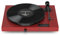 Pro-Ject Juke Box E1, Audiophiles “All-in-one Plug & Play“ Plattenspielersystem mit BT, Line-Eingang und Endverstärker (Rot)