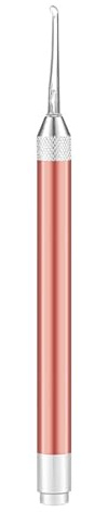 Rose Gold 1St., LED Light Ear Pick Ohrenschmalz-Entferner Set, Wasserdichtes Ohrenschmalz-Entfernungswerkzeug mit Ohrengriffen, Zwei Größen für Kinder & Erwachsene, Löffel-Reinigungswerkzeug
