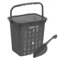 UNIQUE HOME LIVING Laundry Powder Storage Container with Scoop, 6 Litres Plastic Washing Detergent Powder Storage Box - Dark Grey