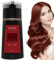 Champú para Tinte Cabello,200 ml Champú Colorante para Cabello Gris,Natural Champú para TeñIr El Cabello de Larga DuracióN,Hair Champú Tinte para El Cabello para Mujeres Y Hombres (Rojo)