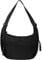 Valleycomfy Mezzaluna - Borsa a tracolla in nylon, con chiusura lampo, Nero