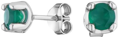 Ohrstecker aus 925er Sterlingsilber mit grünen Chrysopras
