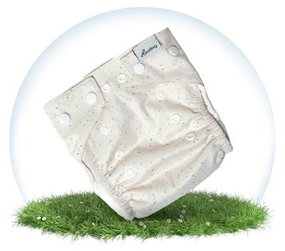 Hinzling Stoffwindel Überhose Newborn (Vanilla Sprinkles) – Größenverstellbar & langlebig aus recyceltem Polyester – Weiche Passform & zu zuverlässige Abdichtung