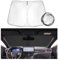 SHAOHAO Compatible con Ford Focus MK4 ST Line 2018-2025 Parasol Plegable con Tejido Revestido de Plata Parasol Plegable protección UV y contra el Calor Accesorios Ford Focus MK4 ST Line