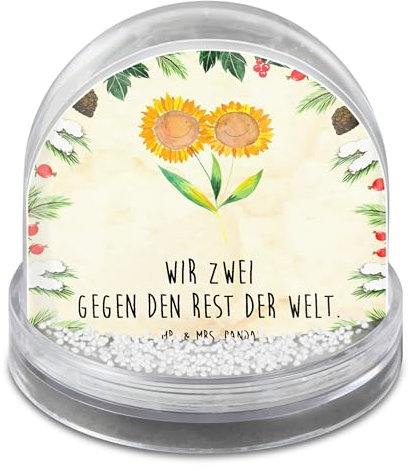 Mr. & Mrs. Panda Weihnachtskugel Blume Sonnenblume - Geschenk, Garten, Schneekugel Modern, Beste Freundin, Lieblingsmensch, Sonnenblumen, Best Friends, Weihnachts, Weihnachten, Freundschaft