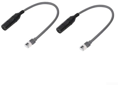 ZMdooreasy Waterproof Ethernet Adapter for Starlink for Gen 3 V3 Rectangular Satellite Cable Extension, Male to Female Connector, Gray