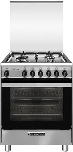 SA664VI - Cucina a gas con forno a gas, 60x60 cm, inox, Classe energetica A