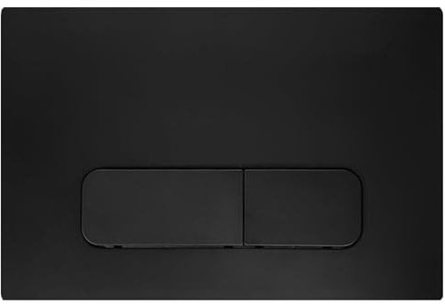 AQUAUNO Plaque de Commande WC Noir Mat – Double Chasse Éco – Compatible Geberit Sigma – Finition Moderne – Bouton de Chasse d’Eau Design et Facile à Nettoyer