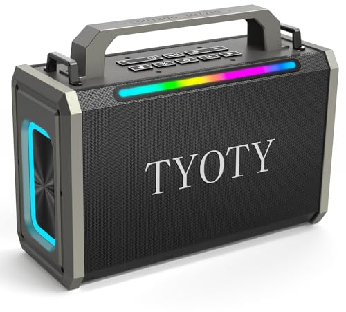 Altoparlante Bluetooth portatile da 80 W, suono stereo wireless per esterni, bassi profondi, altoparlanti grandi, potenti e impermeabili IPX5 per feste in casa con luci LED colorate, TWS, EQ, AUX, USB