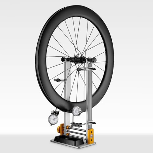 TT-YEC Professioneller Fahrrad-Reparatur- Und Korrekturlagerständer, Ausgestattet Mit 2 Messuhren, Hochpräzises Fahrrad-Radausrichtungswerkzeug, Faltbar, Passend Für 10-29 Zoll Felgen