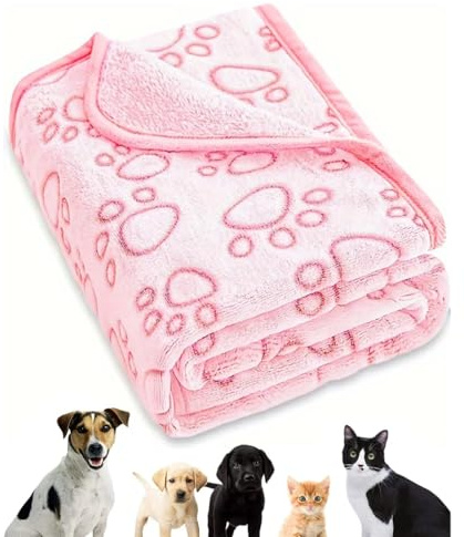 DOKRIN Decken für Hunde,Rosa, dicke Haustierdecke für Hunde, Wärme und Katzen, Hundebett für alle Jahreszeiten (52 x 73 cm)