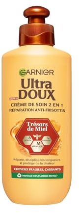Garnier Ultra Doux Crème Soin 2-en-1 Cheveux Fragiles Cassants 200ml
