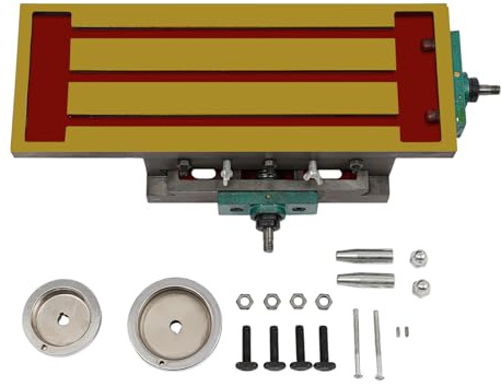 Mesa de fresado de 2 ejes, mesa de fresado, mesa de coordenadas, 450 x 170 mm, mesa de trabajo para fresadora, mesa de trabajo de 2 ejes para fresadoras y taladros