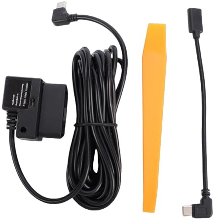 Sxhlseller Dash Cam OBD Hardwire Kit, USB Type C, OBD to Type C Power Cable, with Low Voltage Cutoff, ACC Parking Mode Charger 11.5ft