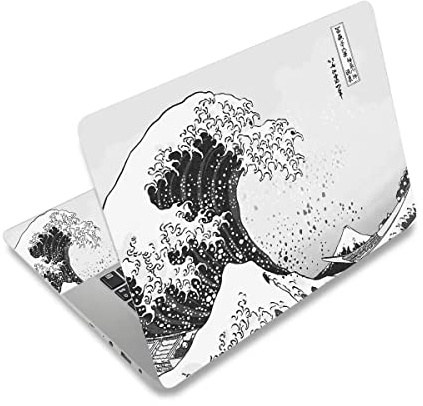 NXZGO 12.1 13 13.3 14 15.4 15.6 Laptop Skin Decal, Laptop Skins Stickers Decals for Notebook PC, Universal Reusable Vinyl Laptop Cover Sticker, Waterproof Art Protector I The Great Wave Off Kanagawa