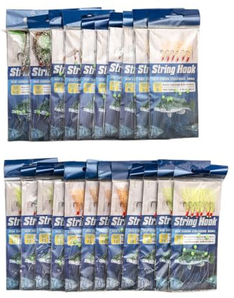 22 pacchi di esche sabiki Vivi Pray, per pesca in mare, esche con ardiglione