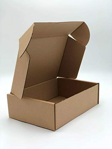 Brown Shipping Boxes Gift Present Packet Size: 15 x 11 x 5 (37.5cm x 27.5cm x 12.5cm) ***for: Shoes, LAPTOPS, Medium Sized Toys*** (10)