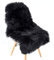 SXYHKJ Tapis Faux en Peau de Mouton,Imitation Toison Moquette Fluffy Soft Longhair Décoratif Coussin de Chaise Canapé Natte (Noir, 75_x_120_cm)